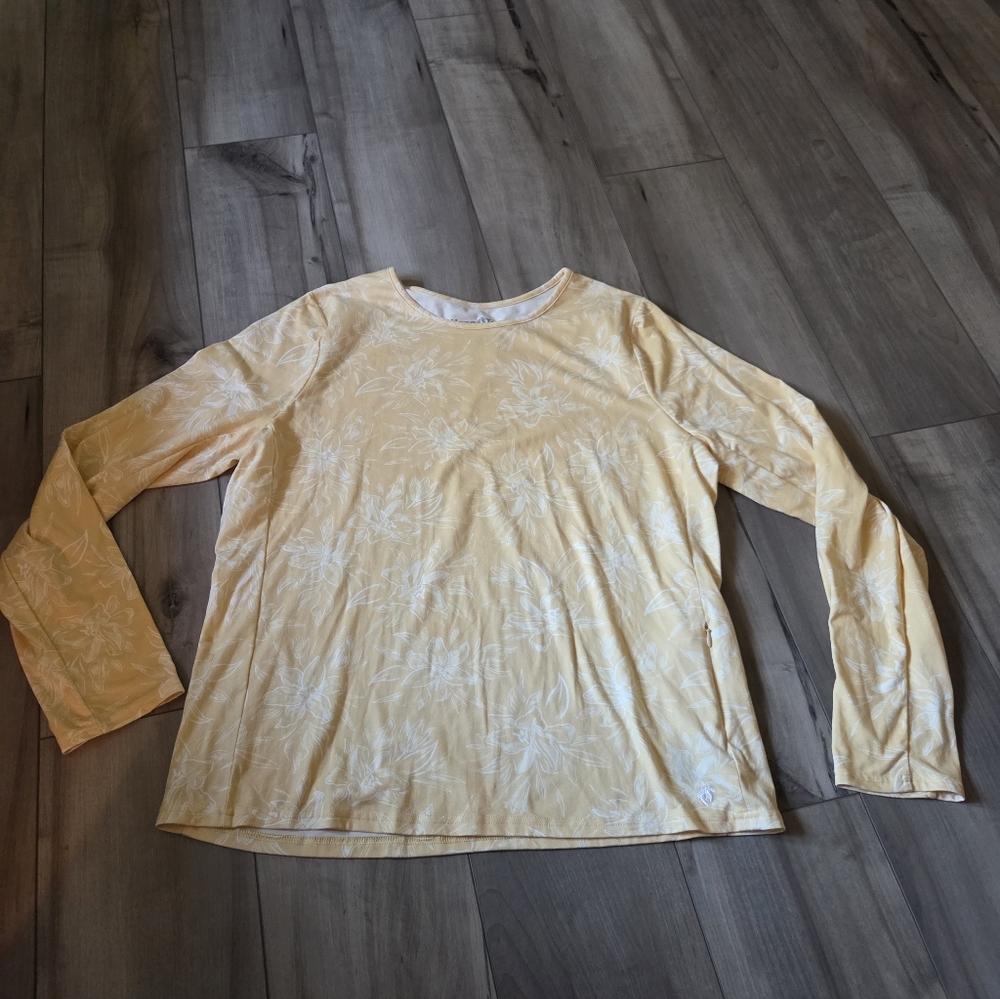 Hang Ten Cream and Yellow Floral Shirt